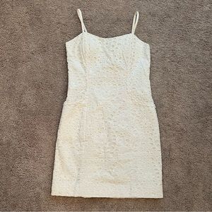 Lilly Pulitzer White Shelli Eyelet Mini Dress with Pockets Size 2